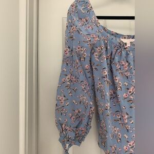 Rebecca Taylor puff sleeve, square neck blouse